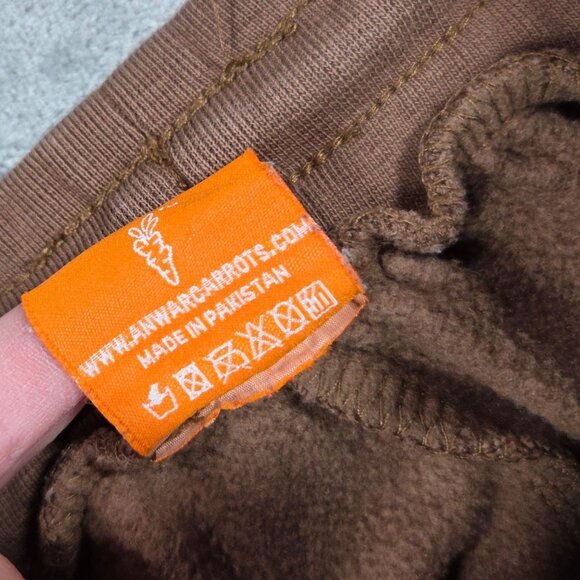 Carrots By Anwar Carrots X Crocs Pants Mens Small Brown Embroidered Joggers - Picture 5 of 13